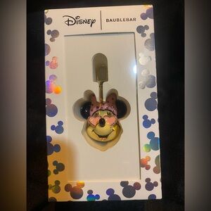BNIB Disney x BaubleBar Minnie Mouse Heart Bow Bag Charm Keychain $95